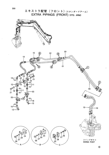 EXTRA PIPINGS (FRONT) -STD. ARM-