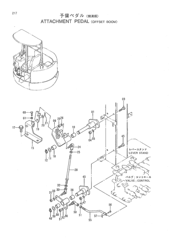 ATTACHMENT PEDAL -OFFSET BOOM-