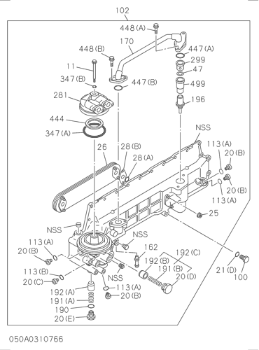 050- OIL COOLER AND OIL