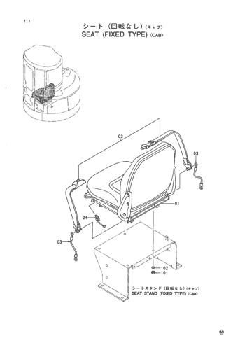 SEAT (FIXED TYPE) -CAB-