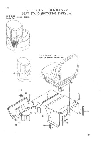 SEAT STAND (ROTATING TYPE) -CAB-