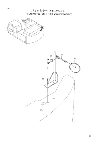 REARVIEW MIRROR (COUNTER WEIGHT)