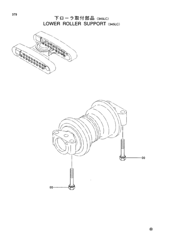 LOWER ROLLER SUPPORT -345LC-