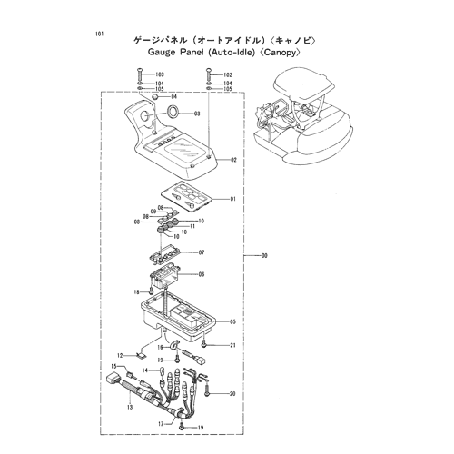GAUGE PANEL (AUTO-IDLE- -CANOPY-