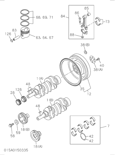 CRANKSHAFT,PISTON AND