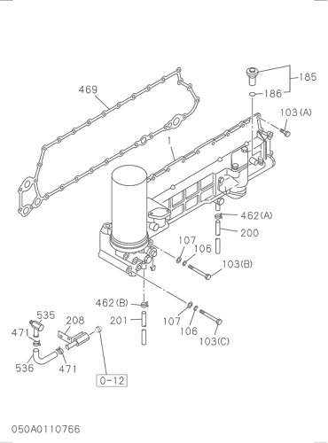 050- OIL COOLER AND OIL