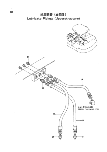 LUBRICATE PIPINGS (UPPERSTRUCTURE)