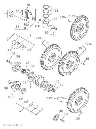 CRANKSHAFT,PISTON AND