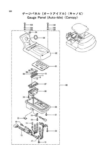 GAUGE PANEL (AUTO-IDLE- -CANOPY-