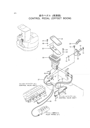CONTROL PEDAL (OFFSET BOOM)