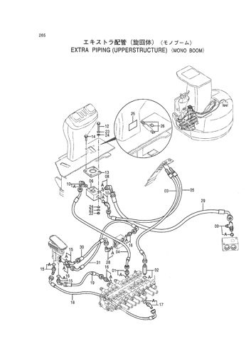 EXTRA PIPING (UPPERSTRUCTURE) -MONO BOOM-