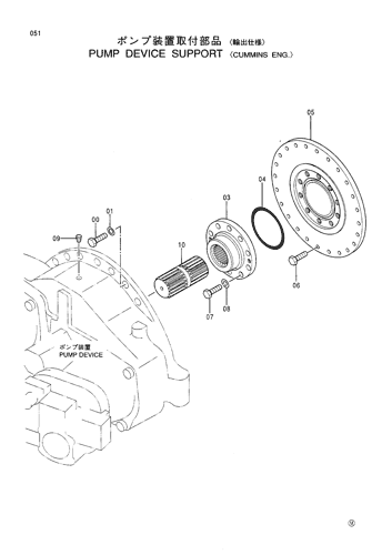 PUMP DEVICE SUPPORT -CUMMINS ENG.-