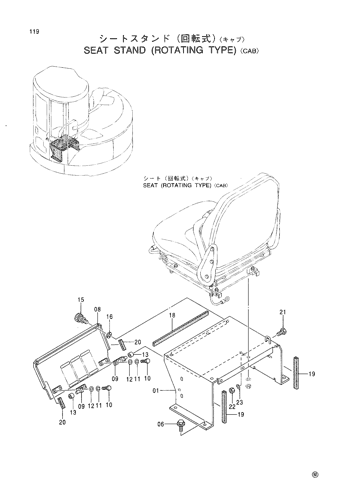 SEAT STAND (ROTATING TYPE) -CAB-