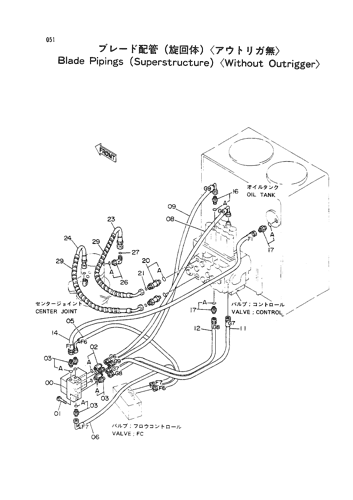 BLADE PIPINGS (UPPERSTRUCTURE)-WITHOUT OUTRIGGER-