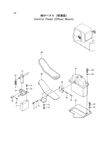 CONTROL PEDAL (OFFSET BOOM)