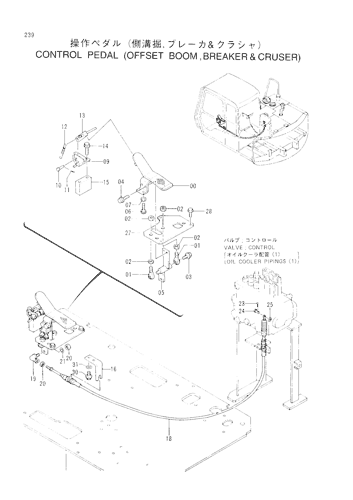 CONTROL PEDAL (BREAKER & CRUSHER)-OFFSET BOOM-