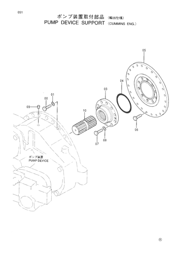 PUMP DEVICE SUPPORT -CUMMINS ENG.-