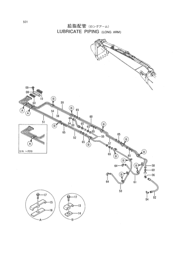 LUBRICATE PIPING (LONG ARM)