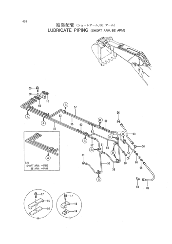 LUBRICATE PIPING (SHORT ARM, BE ARM)