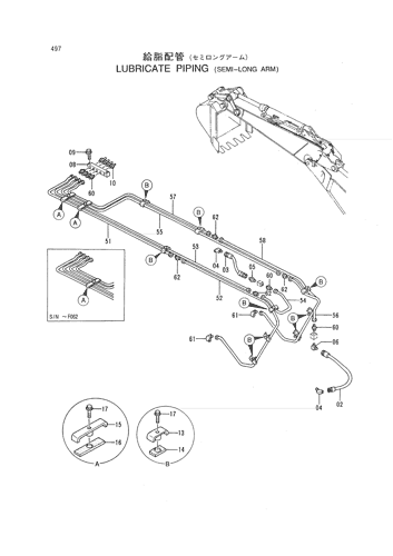 LUBRICATE PIPING (SEMI-LONG ARM)