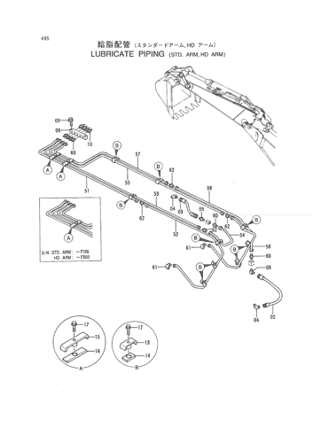 LUBRICATE PIPING (STD. ARM, HD ARM)