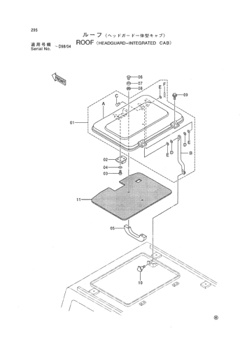ROOF -HEADGUARD INTEGRATED CAB-