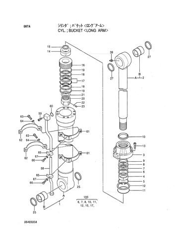 CYL.;BUCKET -LONG ARM-