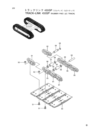 TRACK-LINK (450GP)(RUBBER PAD)-LC TRACK-