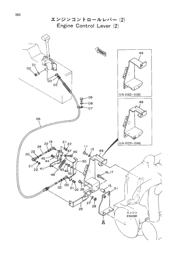 ENGINE CONTROL LEVER (2)