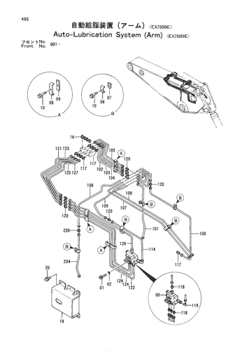 AUTO-LUBRICATION SYSTEM (ARM) -EX700BE-