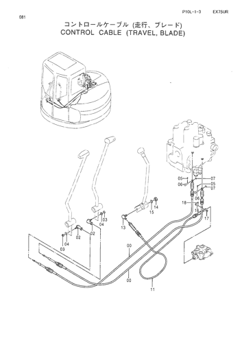CONTROL CABLE (TRAVEL & BLADE)