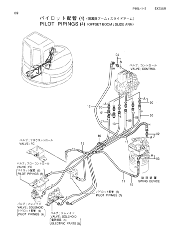PILOT PIPINGS (4)-OFFSET BOOM-(SLIDE ARM)