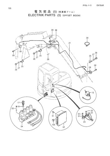 ELECTRIC PARTS (5)-OFFSET BOOM-
