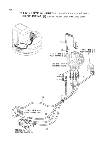 PILOT PIPINGS (4)-OFFSET BOOM-(STD. ARM)(LONG ARM)