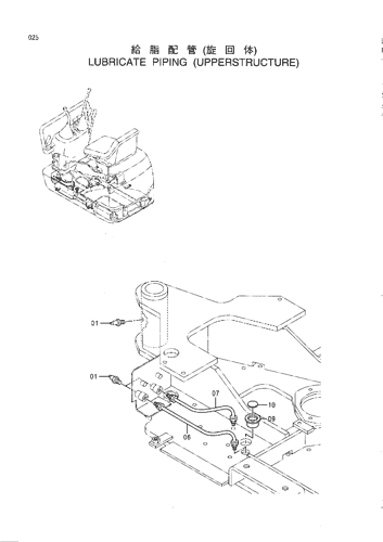 LUBRICATE PIPING (UPPERSTRUCTURE)