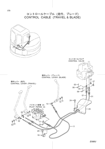 CONTROL CABLE (TRAVEL & BLADE)