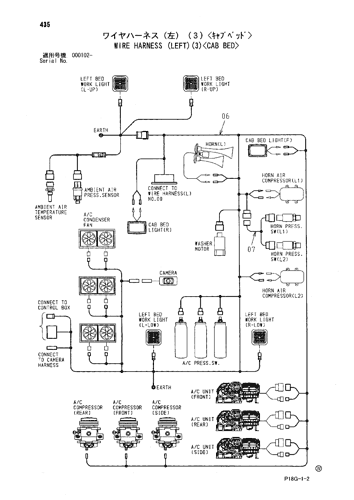 WIRE HARNESS (LEFT)(3)-CAB BED-