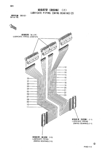 LUBRICATE PIPING (SWING BEARING)(2)