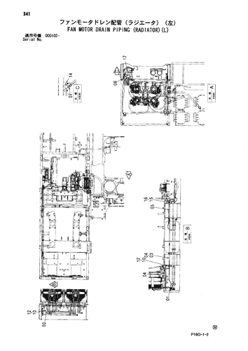 FAN MOTOR DRAIN PIPING (RADIATOR)(L)