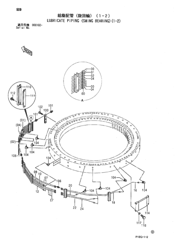 LUBRICATE PIPING (SWING BEARING)(1-2)