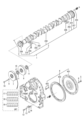 CRANKSHAFT & FLYWHEEL &