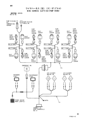 WIRE HARNESS (LEFT)(6)-PUMP ROOM-