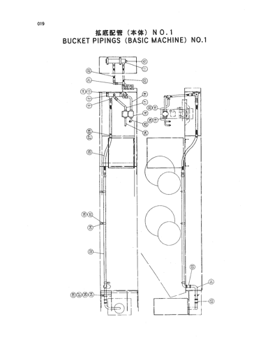 BUCKET PIPINGS (BASIC MACHINE) NO.1