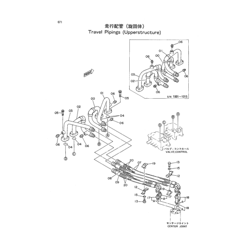 TRAVEL PIPINGS (UPPERSTRUCTURE)