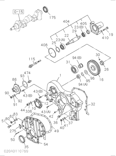 TIMING GEAR CASE AND