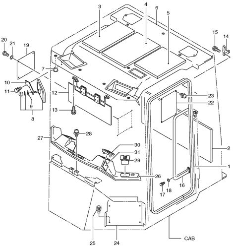STEEL CAB (DASHBOARD, MAT)