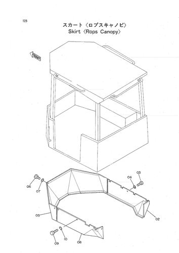 SKIRT -ROPS CANOPY-