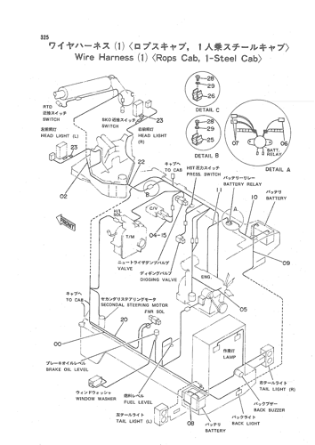 WIRE HARNESS (1) -ROPS CAB, 1-STEEL CAB-