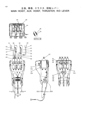 MAIN HOIST, AUX.HOIST, THRUSTER, R-D