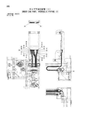 UNDER CAB PART, HYDRAULIC PIPING (1)